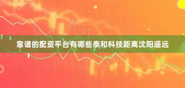 靠谱的配资平台有哪些泰和科技距离沈阳遥远
